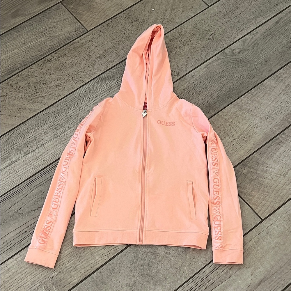 Guess Peach Zip-Up Hoodie Size 12